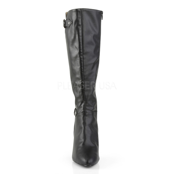 Pointed Toe High Heel Knee Boots - Picture 3 of 5